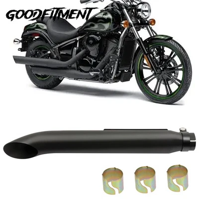 Черный глушитель выхлопной системы 20 дюймов для мотоцикла Kawasaki Vulcan VN 800 900 - Изображение 1 из 4