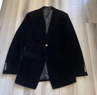 FERRE STUDIO MENS ONE BUTTONBLACK VELVET BLAZER sz 40R Slim fit  - Image 1 of 4