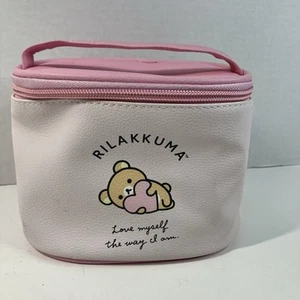 Rilakkuma San-X Rilanowa Mini Vanity Pouch Make Up Bag 34201277 Heart Rilakkuma - Picture 1 of 12