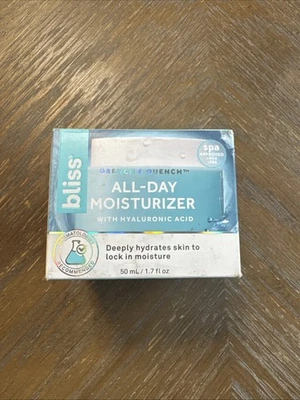 Bliss Drench & Quench All-Day Moisturizer with Hyaluronic Acid 1.7 fl oz NEW - Image 1 of 4