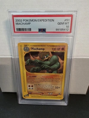 PSA 10 GEM Machamp 51/165 Pokemon 2002 Expedition Mint - Image 1 of 4