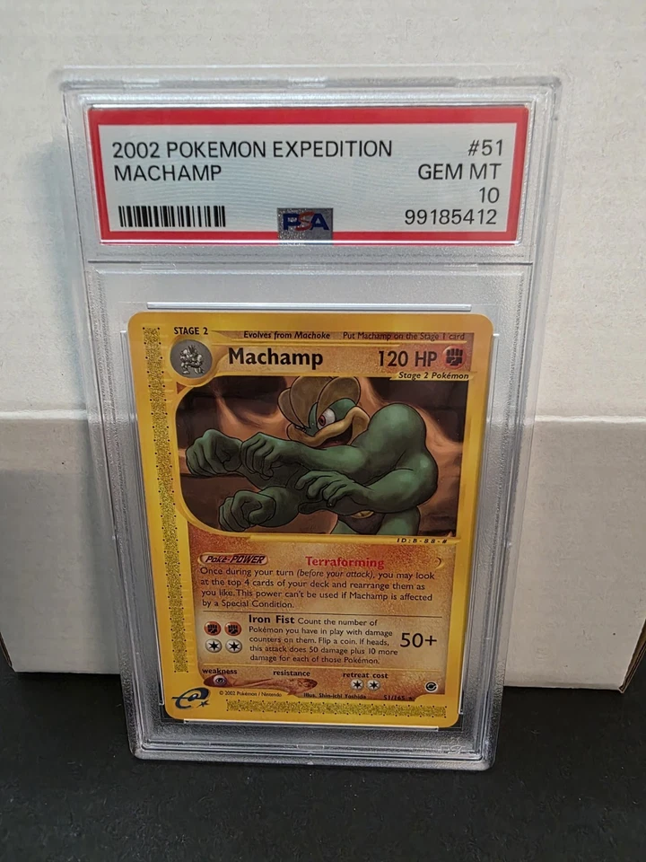 PSA 10 GEM Machamp 51/165 Pokemon 2002 Expedition Mint - Image 1 of 4