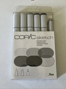 COPIC Sketch Markers Sketching Grays: N0, N2, N4, N6, N8 and Multiliner - NEW - Picture 1 of 1