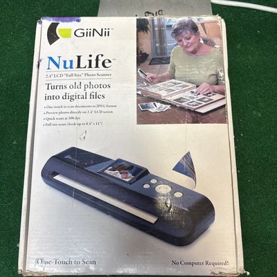 GiiNii NULIFE PHOTO SCANNER, 2.4" LCD "Full Size" Photo Scanner GN-5LS TESTED - Image 1 of 4