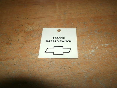 Chevrolet Biscayne Impala Bel Air 1959-1966 Emer intermitente interruptor etiqueta Foto 1 de 2