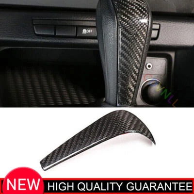 Para BMW Serie 1 E81 07-11 Fibra de Carbono Seca Consola Media Cambio de Marchas Perilla Borde Foto 1 de 4