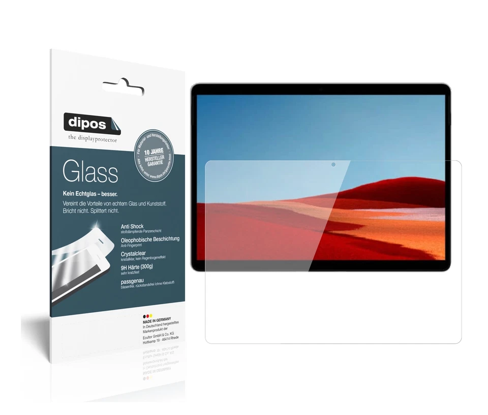 2x Pellicola per Microsoft Surface Pro X Protettiva Protezione Flessibile 9H - Immagine 1 di 4