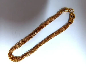 14kt. 5 combined multichain link bracelet - Picture 1 of 3