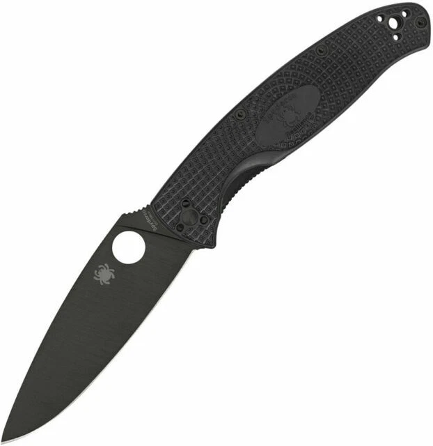 Spyderco Resilience Light Folding Knife Black SS Blade Black FRN Handle