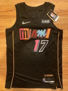 Jazzy #17 75th Edition Miami Heat Black Mash Up Jersey Dri Fit Medium 44 NBA NWT - Picture 1 of 6