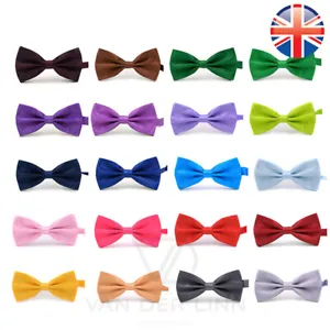 VDL Kids Boys Clip-On Wedding Formal Events Party Bow Tie - Picture 1 of 44