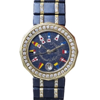 Pistola Corum Admirals Cup Bisel Diamante Azul 39.912.33 V-52 Damas Foto 1 de 4