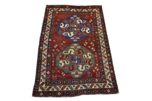 Antik! Kazak 210x140 Kaukasus Ardabil Gaschgai Rug handgeknüpft Orientteppich - Bild 1 von 12