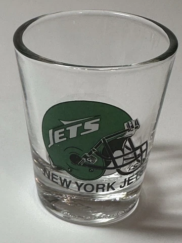 Vintage 90's NFL New York Jets Helmet Shot Glass Hunter Mfg Made In USA Cover