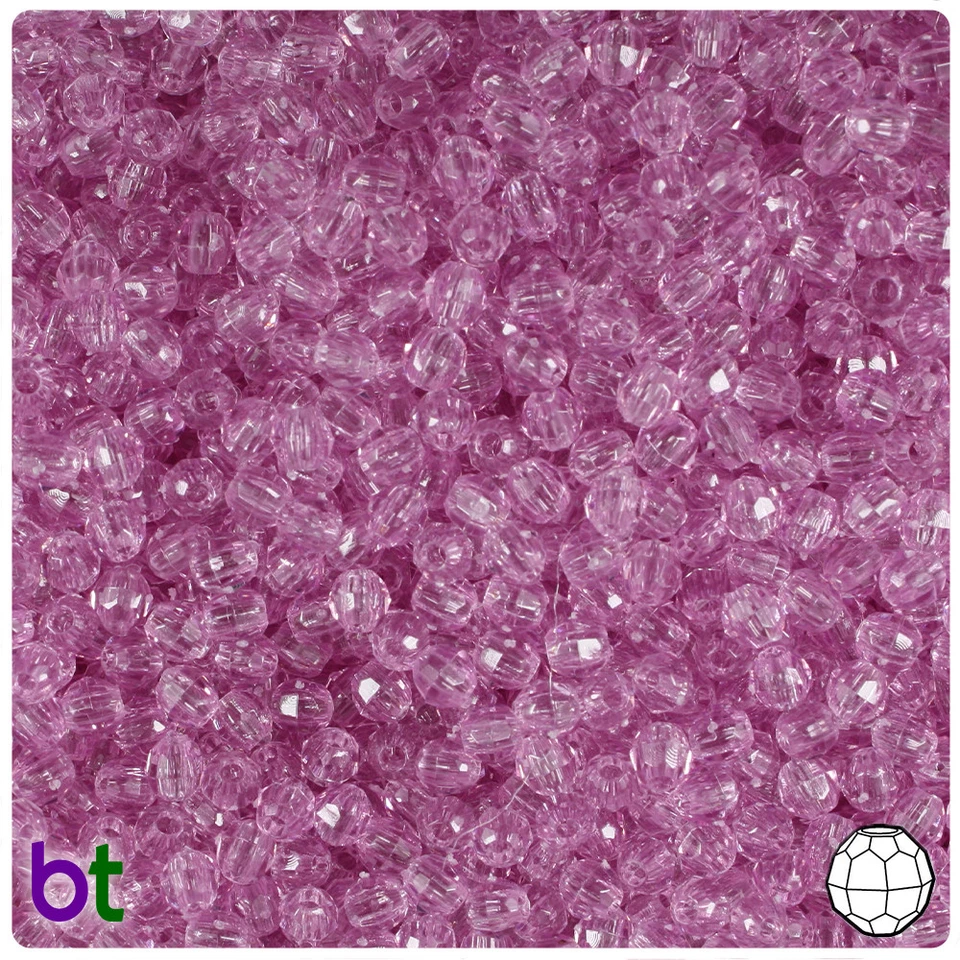 Cuentas artesanales redondas facetadas transparentes BeadTin de 4 mm (1350 piezas) - Color a elección Foto 1 de 1