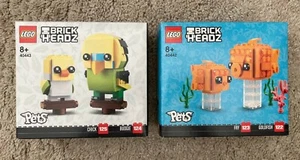 LEGO ~ BrickHeadz Budgie / Chick 40443 & Goldfish / Fry 40442 ~ New & Sealed - Picture 1 of 6