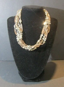 Beads and Ribbon Necklace (080819) - Picture 1 of 7