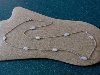 Kendra Scott Kellie Collar Estación Larga Lila Encaje Ágata Piedras Chapado en Oro Foto 1 de 3