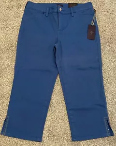 Nuevos pantalones de mezclilla NYDJ para mujer talla 10 azul corto algodón lift X Tuck (C5) - Imagen 1 de 17