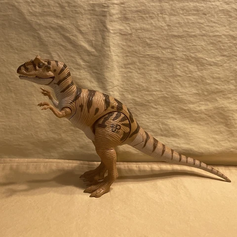 Jurassic Park Lost World JP47 Allosaurus T-Rex Battle Ravaged COMPLETE Toy Cover