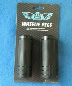 SE Bikes Wheelie Axle Pegs 35 x 98 3/8"-14mm Black - New - Picture 1 of 5