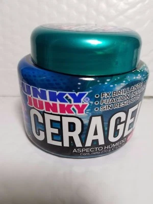 PUNKY JUNKY CERA GEL FX  BRILLANTE 9.52 OZ  270 GR. UNISEX ALL HAIR SUPER HOLD - Image 1 of 2