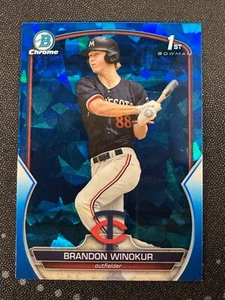 2023 Bowman Draft Sapphire #BDC-69 Brandon Winokur 1st Minnesota Twins - Foto 1 di 1