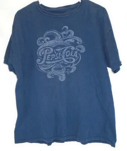 Pepsi Vintage Promo CAMISETA LOGOTIPO ANTIGUO Azul Marino Camiseta Talla L unisex Usada en Excelente Condición - Imagen 1 de 4