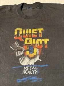 vtg 1983 Quiet Riot Metal Health Bang Your Head North American Tour shirt Large - Picture 1 of 9