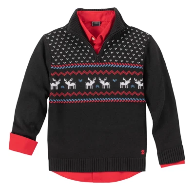 NUEVO Conjunto de suéter Izod para niños de 2 piezas con botones y 1/4 talla XS (4/5) Foto 1 de 3