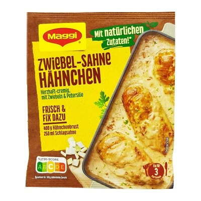 12x Maggi Fix & Fresh 🍲 Crema de cebolla Hänchen cebolla y crema pollo mezcla de especias Foto 1 de 2