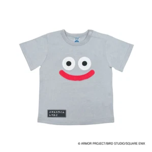 【Square Enix】Dragon Quest Baby & Kids Kids Short Sleeve T-Shirt Metal Slime J/O - Picture 1 of 24