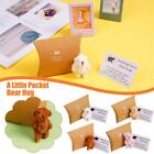 Small Animal Pocket Hug Tiny Handmade Bear Cute Collectible Plush Toy K8b4  G2a2