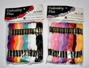 2 Packages Designs for the Needle Embroidery Floss 72 Skeins NWT - Picture 1 of 4