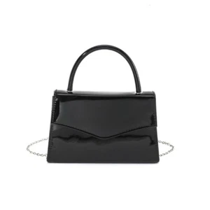 Sophisticated PU Leather Clutch Purse Evening Bag Shoulder Crossbody Bag Chain - Picture 1 of 8