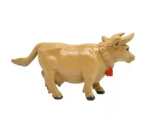 Cow Brown Realistic Small Toy Model Plastic Replica Farm Animal Kids 2.75" F4150 - Picture 1 of 10