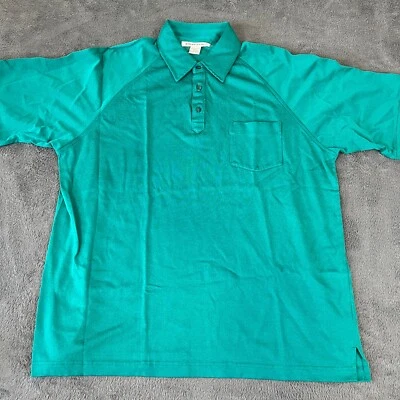 Camisa polo de golf Knightsbridge verde para hombre talla grande manga corta con cuello Foto 1 de 4