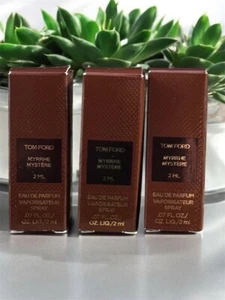 New 3 X Tom Ford MYRRHE MYSTERE Eau de Parfum EDP Spray - 0.07 oz/2 ml Each - Picture 1 of 4