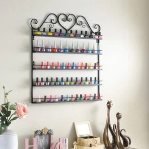 Estante de montaje en pared esmalte de uñas de 5/6 niveles organizador de metal soporte colgante pantalla - Imagen 1 de 36