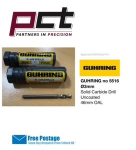 Guhring 5516 3mm Solid Carbide Drill - Picture 1 of 5