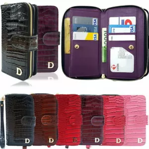 Buffett Zipper Wallet Case for Samsung Galaxy S25 S24 S23 S22 S21 S20 S10 S9 S8 - Picture 1 of 16