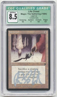 Graded Silver Signed Life Chisel CGC Legends Artist Anthony S. Waters MTG Magic! - Image 1 of 2