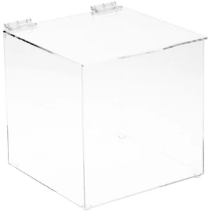 Plymor Clear Acrylic Display Case Box With Hinged Lid, 8" x 8" x 8" - Picture 1 of 1