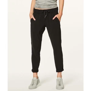 Pantalón Lululemon On The Fly Mujer’s 4 Negro Athleisure Neutro Minimalista Viaje - Imagen 1 de 9