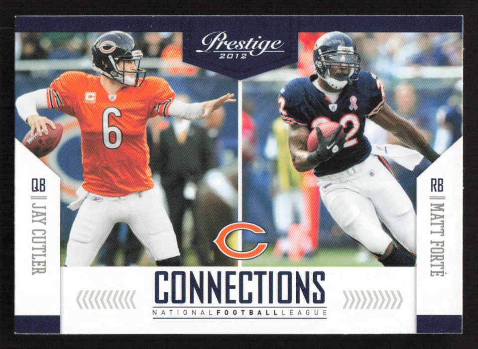 2012 Panini Prestige Jay Cutler / Matt Forte Connections #24 Card - Image 1 of 2
