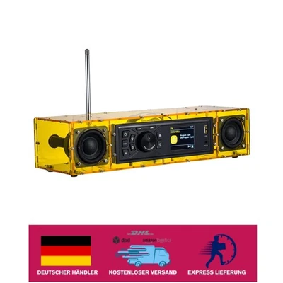 Stilvolles DAB+/FM Radio mit Bluetooth und Alarmfunktion – Gelb, Modern - Bild 1 von 2