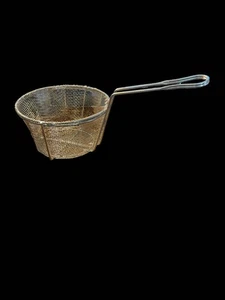 Cestello per friggere rete rotonda e acciaio 8 1/2" x 5" profondo pezzo solido marca winco ? - Foto 1 di 4
