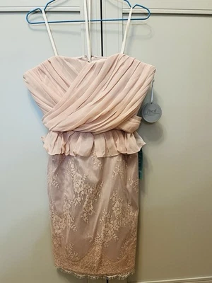 Pearl Georgina Chapman of Marchesa Kleid nude Rosa 12 40 42 L - Bild 1 von 4