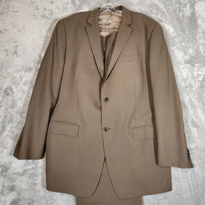 Костюм Michael Kors мужской 44L 40X32 бежевый желтовато-коричневый шерсти бизнес пальто куртка блейзер - Изображение 1 из 4