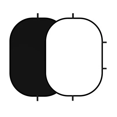 Telón de fondo Chromakey de 5x6,6 pies/1,5 x 2 m, pantalla negra 2 en 1 y pantalla blanca, Coll... Foto 1 de 4